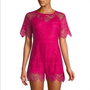Love Fire Lace Romper